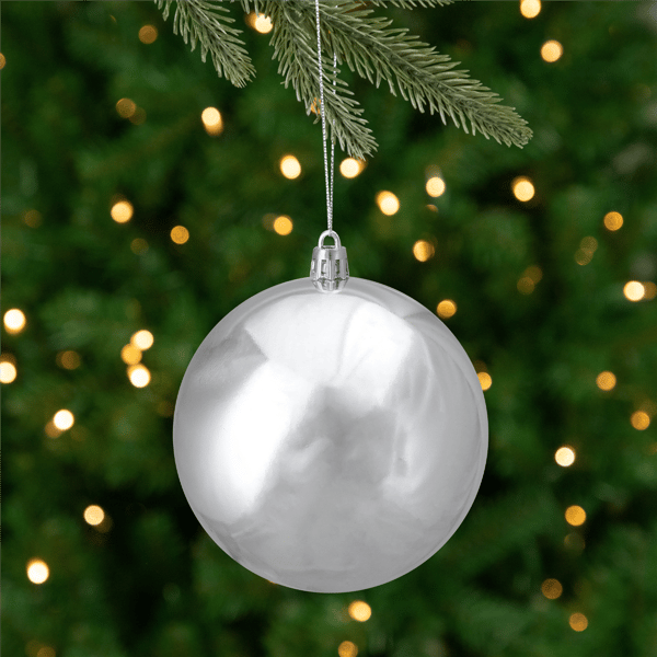 Northlight Shiny Silver Shatterproof Christmas Ball Ornament
