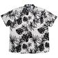 Mens Big & Tall VSTR Tropical Leaf Button Down Shirt-Cream/Black - image 1