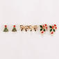 Candy Cane/Christmas Tree/Bows Trio Stud Earrings - image 1