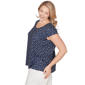 Plus Size Emaline Sapphire Serenade II Cap Sleeve Stars Tee - image 4