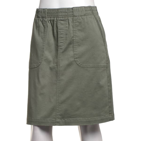 Petite Napa Valley Fine Line Twill Shirred Waist Skort - image 