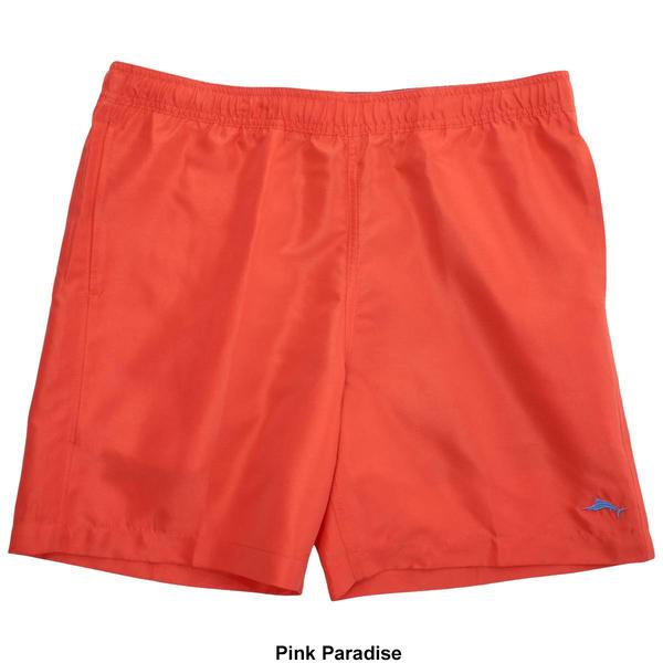 Mens Joe Marlin Solid Swim Trunks - image 