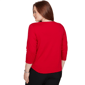Petites Alfred Dunner Dinner Theater Black And Red Floral Embell - image 1