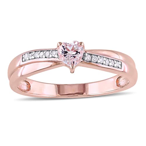 Gemstone Classics™ Silver 1/4ctw. Morganite Ring