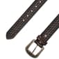 Mens Montauk Leather Club Braid Tooled Western Belt - image 1