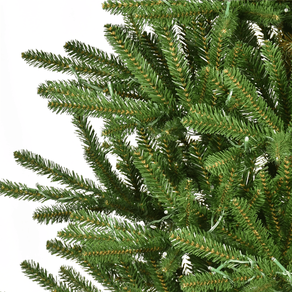 Puleo International 7.5ft. Pre-Lit Slim Mountain View Spruce Tree