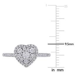 Diamond Classics™ 10kt. White Gold 1/2ctw. Diamond Heart Ring
