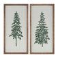 Melrose Embroidered Pine Tree Wall Art - Set of 2 - image 1