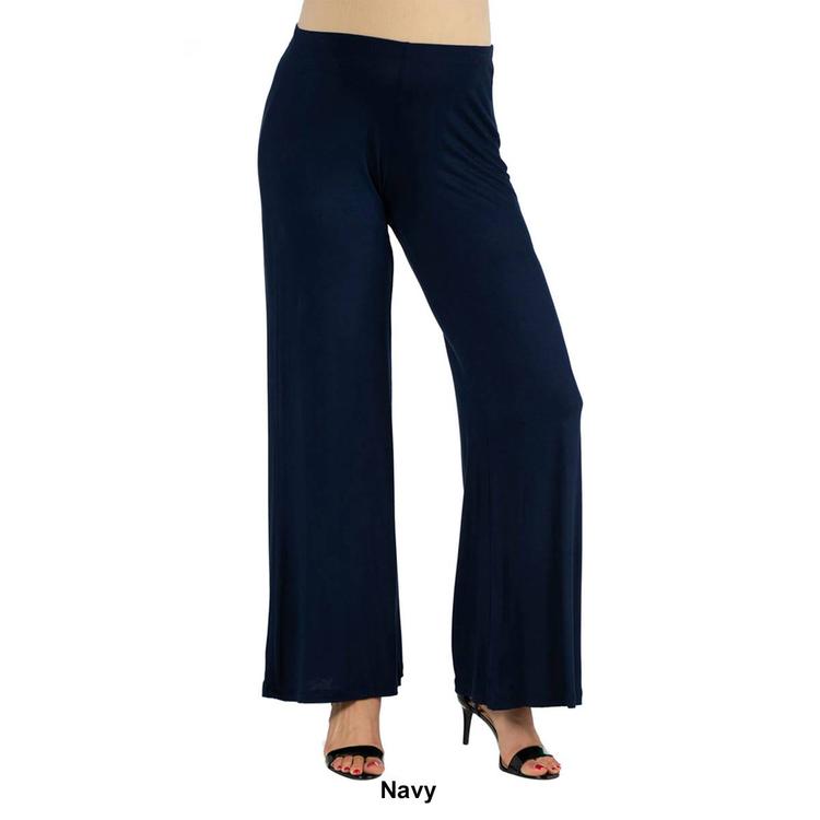 Plus Size 24/7 Comfort Apparel Palazzo Maternity Pants