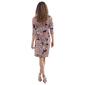 Womens Robbie Bee 3/4 Sleeve Floral Puff Sarong Wrap Dress - image 2