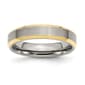 Mens Gentlemen's Classics(tm) Two-Tone 5mm Wedding Band - image 1