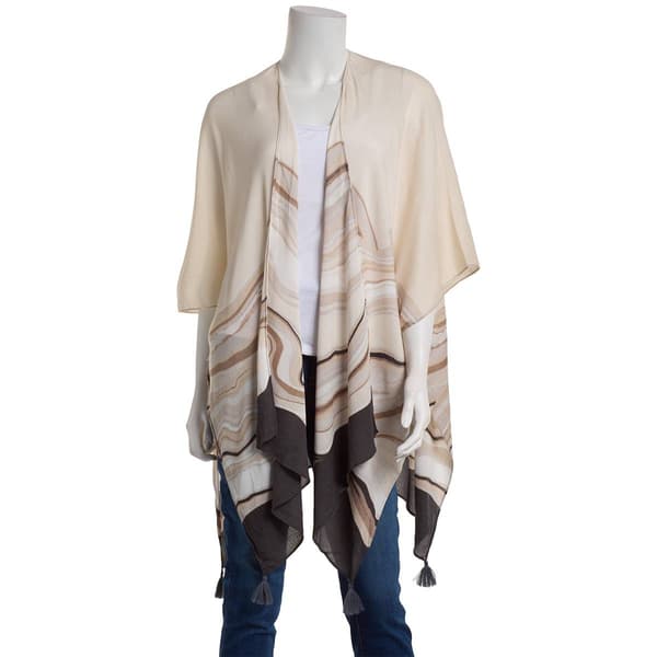 Womens Vince Camuto Wave Stripe Ruana - image 
