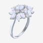 Gemstone Classics™ Lab Grown White Sapphire & Opal Floral Ring - image 4