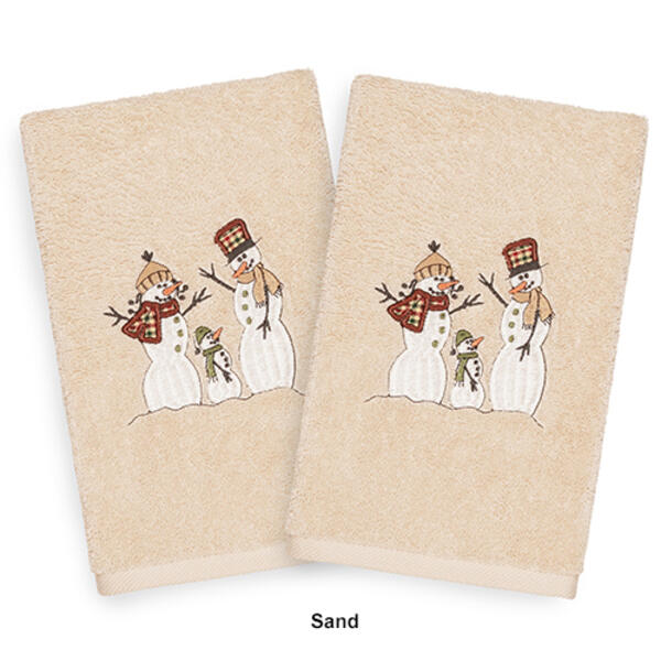 Linum Home Textiles Christmas Snow Family Hand Towel - Set of 2