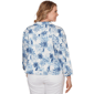 Plus Size Ruby Rd. French Riviera Floral Toile Denim Jacket - image 2