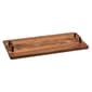 Kalmar Home Large Rectangular Acacia Wood Tray with Metal Handles - image 1