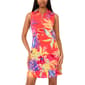 Womens MSK Sleeveless Half Zip Neck Floral Shift Dress - image 3