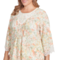 Plus Size Ruby Rd. Tropical Oasis Floral Lace Watercolor Blouse - image 5