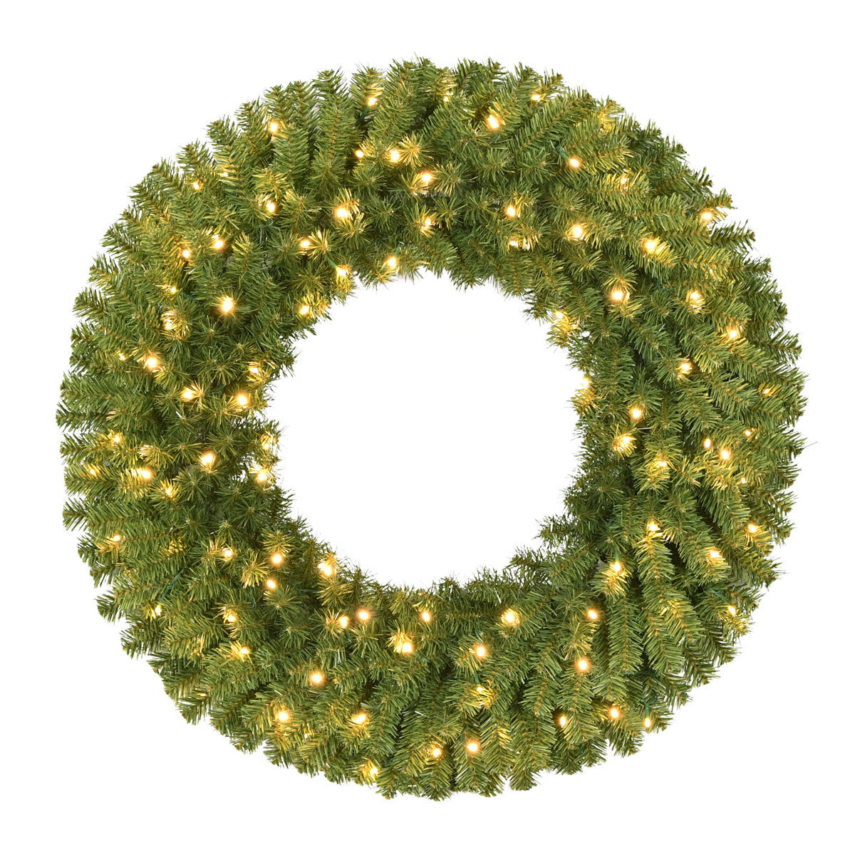Puleo International 36in. Pre-Lit Warm White Utah Spruce Wreath