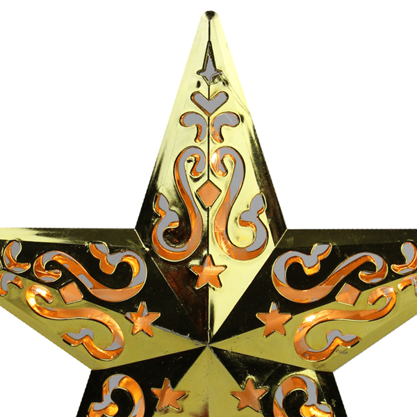 Northlight Lighted Star Cut-Out Design Christmas Tree Topper