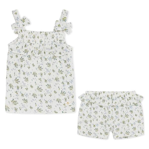 Baby Girl &#40;NB-9M&#41; 7 For All Mankind&#40;R&#41; Floral Tank & Shorts Set - image 