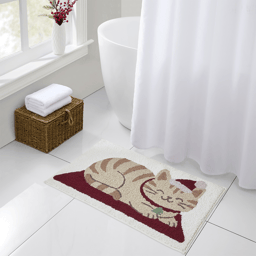 Hallmark Holiday Happy Cat Tufted 20x30 Bath Rug