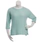 Plus Size Robert Louis 3/4 Sleeve Side Lace Up Popcorn Sweater - image 1