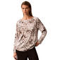 Womens Calvin Klein Long Raglan Sleeve Animal Button Front Satin - image 1
