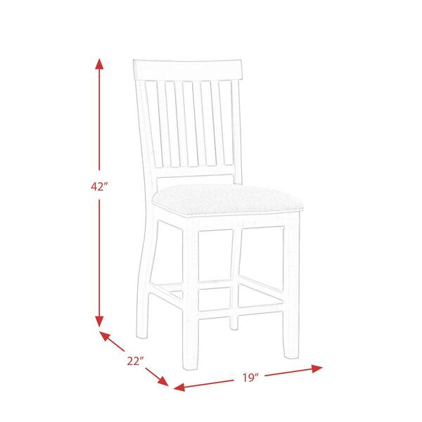 Elements Stone Slat Back Counter Height Side Chair Set