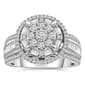 Diamond Classics™ White Gold 1ctw. Cluster Bridal Ring - image 3