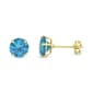 Gemstone Classics&#40;tm&#41; 14kt. 6mm Blue Topaz Stud Earrings - image 1