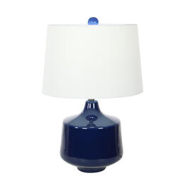 9th & Pike&#40;R&#41; Contemporary Blue Porcelain Table Lamps - Set of 2