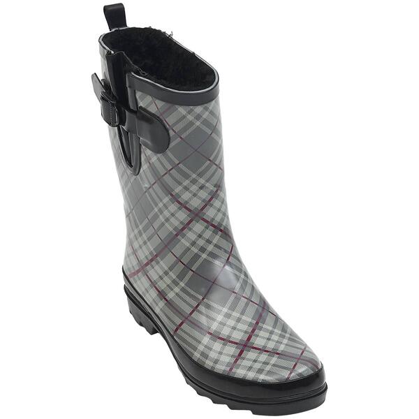 Womens Fifth &amp; Luxe Mid Calf Faux Fur Lined Rain Boots - image 