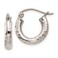 Gold Classics(tm) 10kt. White Gold Diamond-cut 8mm Hoop Earrings - image 1