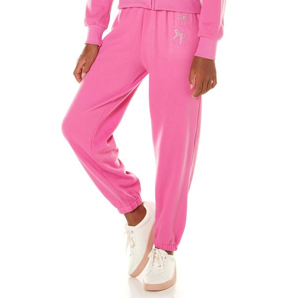 Girls (7-16) Star Ride(R) Fleece Lined Joggers w/ Rhinestone Bows - image 