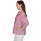 Petite Ruby Rd. Hothouse Florals Stripe Embroidery Blouse - image 4