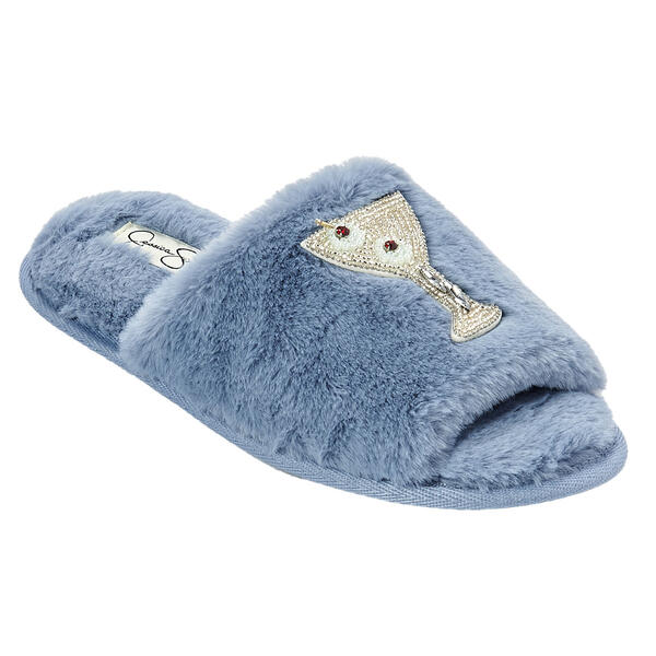 Womens Jessica Simpson Martinis Beaded Icon Slide Slippers - image 