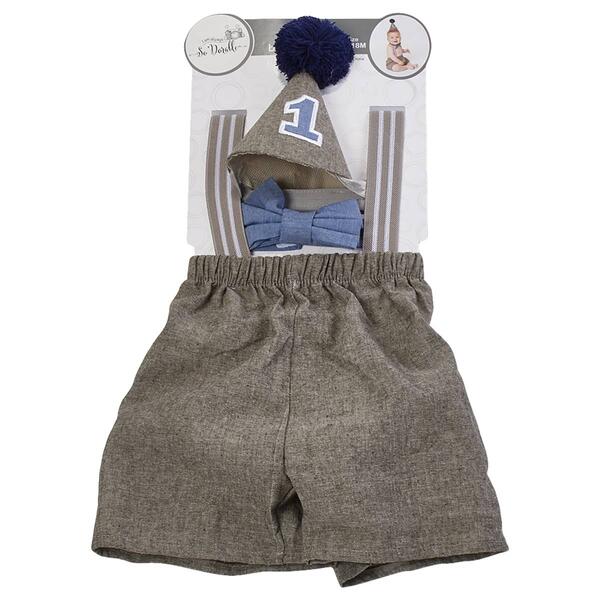 Baby Boy So'dorable 1st Birthday Pants w/ Suspender & Hat - image 