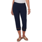 Petite Emaline Summer In The City Pull On Grommet Hem Capris - image 1