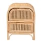 bali & pari Adrika Bohemian Natural Rattan 2-Drawer Nightstand - image 3