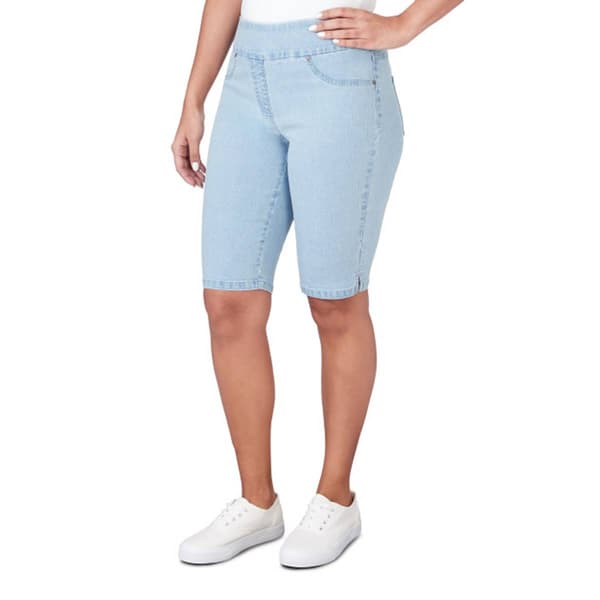 Womens Ruby Rd. Key Items Extra Stretch Pull On Denim Shorts