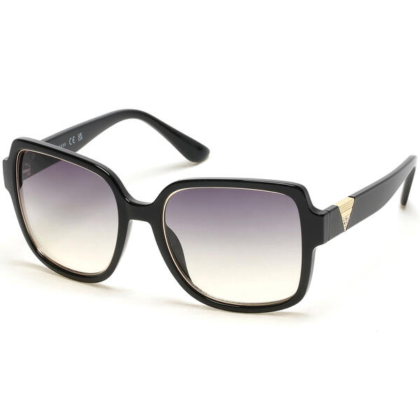 Womens Guess Square Injected Sunglasses - Black - image 