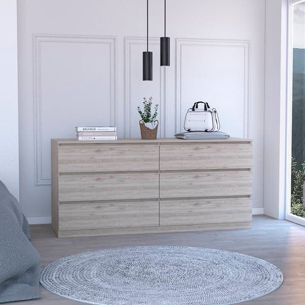 FM FURNITURE Seul 6 Drawer Double Dresser
