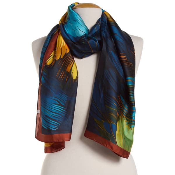 Womens Renshun Bright Silk Oblong Scarf - image 