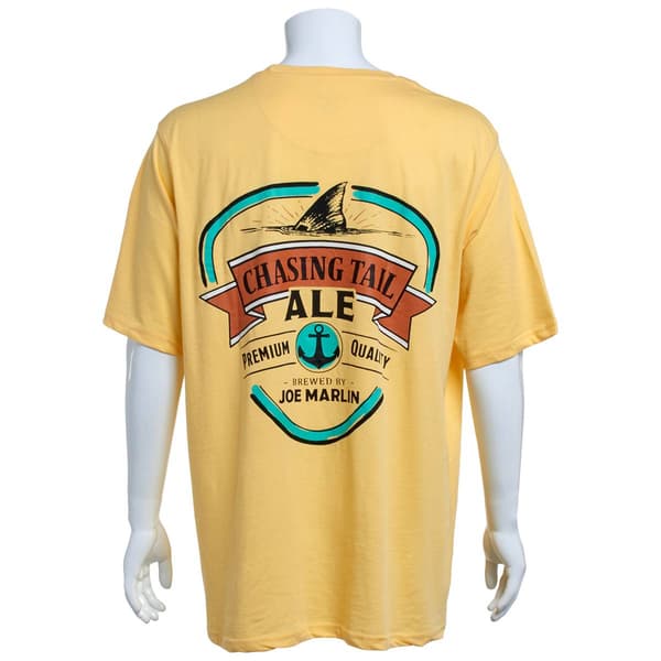 Mens Big & Tall Joe Marlin Chasing Tail Graphic Tee - Yellow Fin