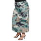 Plus Size 24/7 Comfort Apparel Green Paisley Maxi Skirt - image 2