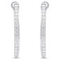 Diamond Classics™ Sterling Silver 1/2ctw. Diamond Hoop Earrings - image 2