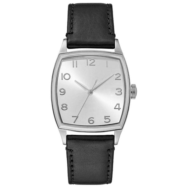 Mens Silver-Tone Silver Sunray Dial Watch - 50529S-07-B02 - image 