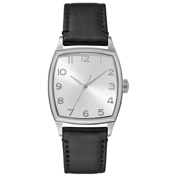 Mens Silver-Tone Silver Sunray Dial Watch - 50529S-07-B02 - image 