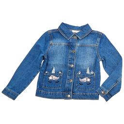 Girls (7-16) BTween(R) Long Sleeve Unicorn Denim Jacket